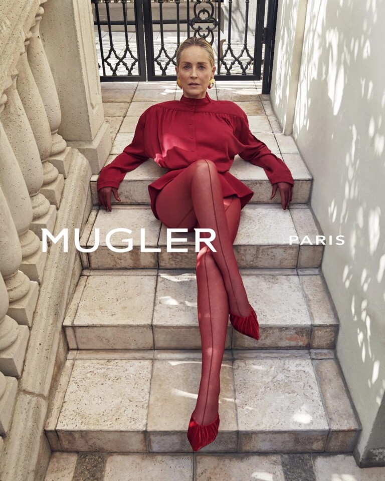 Sharon Stone é o rosto da coleção cápsula re/edit da Mugler